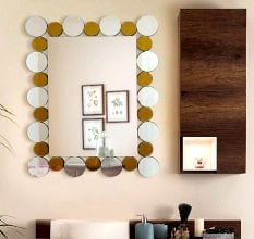 Dual Tone Circular Frame Mirror